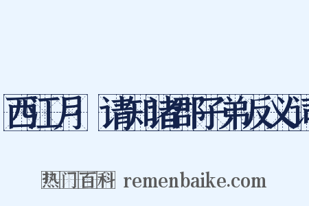 西江月·请知诸郡子弟反义词是什么意思的图片